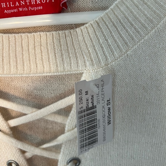 Philanthropy Willow St Cream Long Sleeve M New NWT - Picture 3 of 14